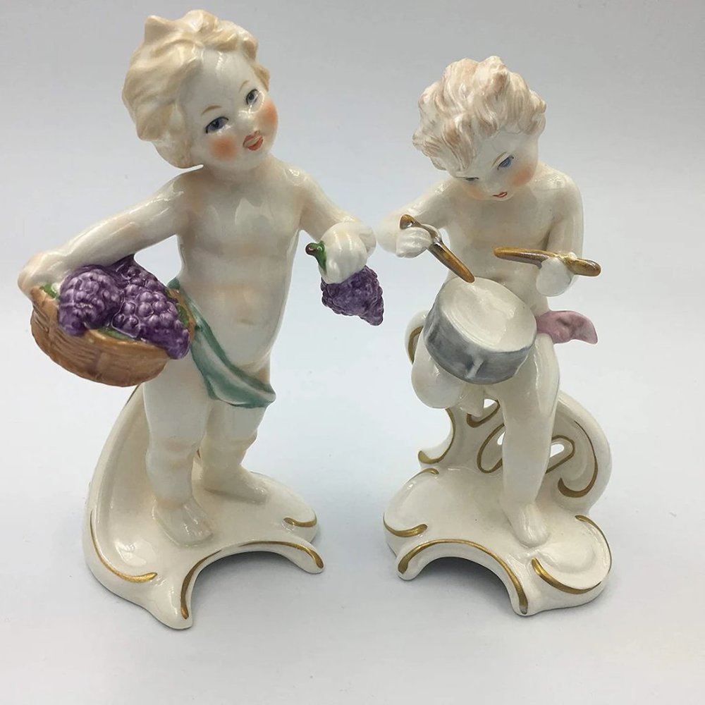 Goebel October Figuring Bascet Of Grapes & DRUMMER BOY 4 3/4" HEIGHT